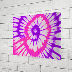 Холст прямоугольный Тай дай розовый с фиолетовым, цвет: 3D-принт — фото 2