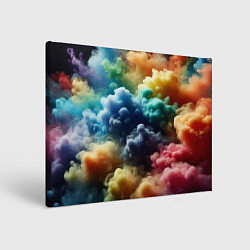 Холст прямоугольный Яркий цветной дым, цвет: 3D-принт