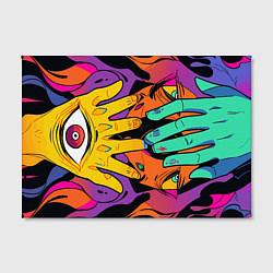 Холст прямоугольный Психоделические руки, цвет: 3D-принт — фото 2