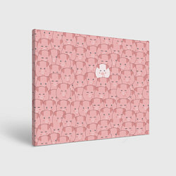 Холст прямоугольный Свинки паттерн, цвет: 3D-принт