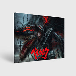Холст прямоугольный Berserk - Gats and wolf, цвет: 3D-принт