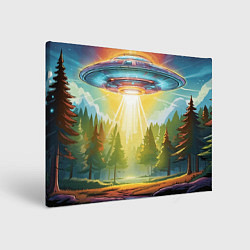 Холст прямоугольный UFO In The Forest, цвет: 3D-принт