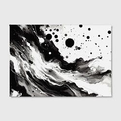 Холст прямоугольный Black and white abstraction - blots, цвет: 3D-принт — фото 2