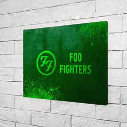 Холст прямоугольный Foo Fighters - green gradient по-горизонтали, цвет: 3D-принт — фото 2