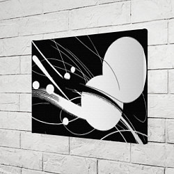 Холст прямоугольный Black and white vanguard abstraction - ai art fant, цвет: 3D-принт — фото 2