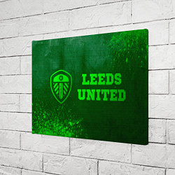 Холст прямоугольный Leeds United - green gradient по-горизонтали, цвет: 3D-принт — фото 2