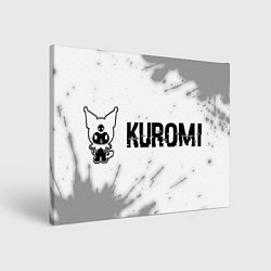 Картина прямоугольная Kuromi glitch на светлом фоне по-горизонтали