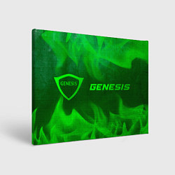 Холст прямоугольный Genesis - green gradient по-горизонтали, цвет: 3D-принт