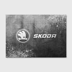 Холст прямоугольный Skoda - grey gradient по-горизонтали, цвет: 3D-принт — фото 2