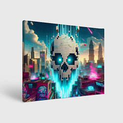 Картина прямоугольная Minecraft skull - ai art fantasy