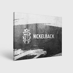 Холст прямоугольный Nickelback - grey gradient по-горизонтали, цвет: 3D-принт