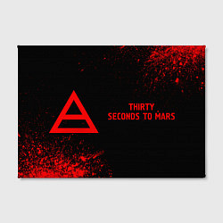 Холст прямоугольный Thirty Seconds to Mars - red gradient по-горизонта, цвет: 3D-принт — фото 2