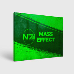 Холст прямоугольный Mass Effect - green gradient по-горизонтали, цвет: 3D-принт