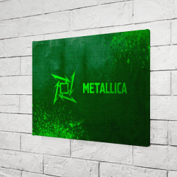 Холст прямоугольный Metallica - green gradient по-горизонтали, цвет: 3D-принт — фото 2