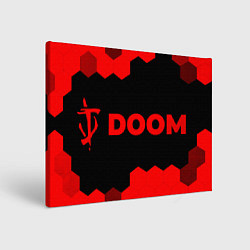 Холст прямоугольный Doom - red gradient по-горизонтали, цвет: 3D-принт