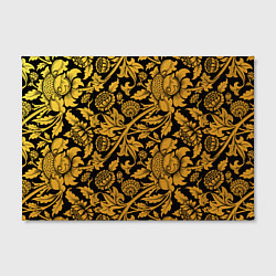 Холст прямоугольный Текстура золотых цветов, цвет: 3D-принт — фото 2