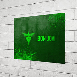 Холст прямоугольный Bon Jovi - green gradient по-горизонтали, цвет: 3D-принт — фото 2