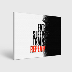 Картина прямоугольная Eat sleep train repeat