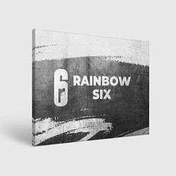 Холст прямоугольный Rainbow Six - grey gradient по-горизонтали, цвет: 3D-принт