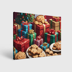 Холст прямоугольный Рождественское печенье, цвет: 3D-принт