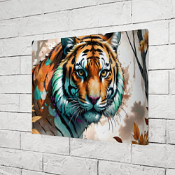 Холст прямоугольный Серьезный тигр, цвет: 3D-принт — фото 2