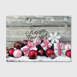 Холст прямоугольный Новогодние подарки, цвет: 3D-принт — фото 2