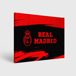 Холст прямоугольный Real Madrid - red gradient по-горизонтали, цвет: 3D-принт