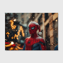 Холст прямоугольный New year Spider-man, цвет: 3D-принт — фото 2