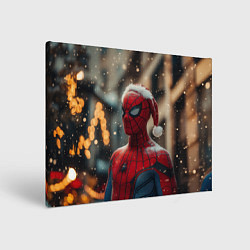 Холст прямоугольный New year Spider-man, цвет: 3D-принт