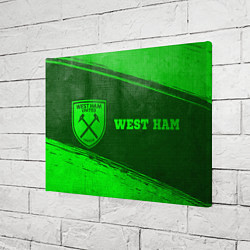 Холст прямоугольный West Ham - green gradient по-горизонтали, цвет: 3D-принт — фото 2