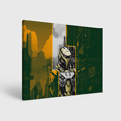 Картина прямоугольная Футуристичный боевой андроид