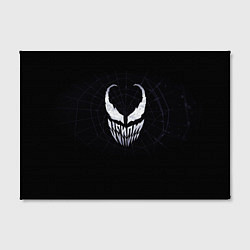 Холст прямоугольный Venom face - logo, цвет: 3D-принт — фото 2
