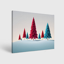 Холст прямоугольный Новогодний минимализм, цвет: 3D-принт