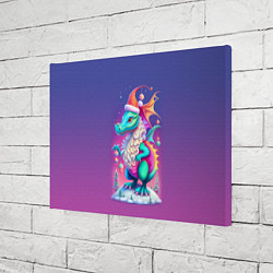 Холст прямоугольный Новогодний дракончик - нейроарт, цвет: 3D-принт — фото 2