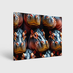 Картина прямоугольная Бегемоты