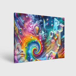 Картина прямоугольная Абстрактное граффити с лицом девушки