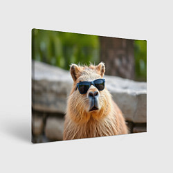 Картина прямоугольная Модная капибара в темных очках