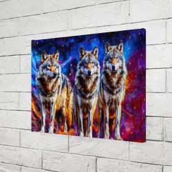 Холст прямоугольный Волки в космосе, цвет: 3D-принт — фото 2