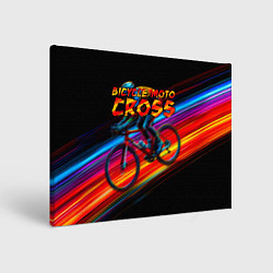 Холст прямоугольный Bicycle moto cross, цвет: 3D-принт