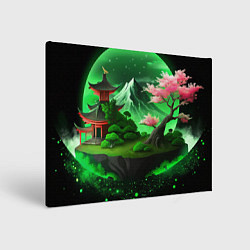 Холст прямоугольный Green nature Japan, цвет: 3D-принт