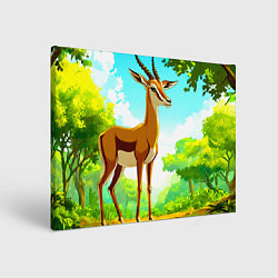 Картина прямоугольная Газель в лесу
