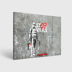 Картина прямоугольная Banksy - stop wars