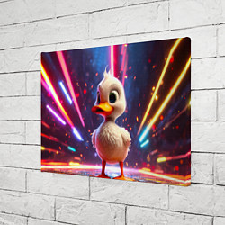 Холст прямоугольный Уточка в неоне, цвет: 3D-принт — фото 2