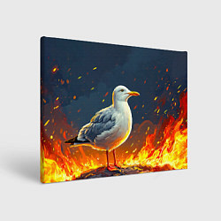 Картина прямоугольная Чайка в огне