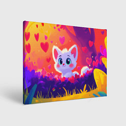 Картина прямоугольная Влюбленный милый песец