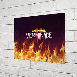 Холст прямоугольный Vermintide 2 Warhammer logo, цвет: 3D-принт — фото 2