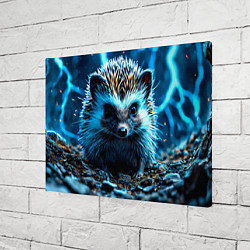 Холст прямоугольный Ежик в разрядах молний, цвет: 3D-принт — фото 2