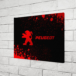 Холст прямоугольный Peugeot - red gradient по-горизонтали, цвет: 3D-принт — фото 2