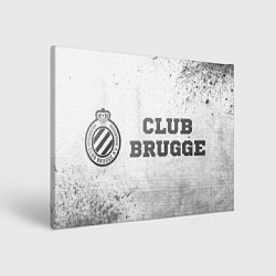 Холст прямоугольный Club Brugge - white gradient по-горизонтали, цвет: 3D-принт