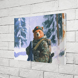 Холст прямоугольный Русский солдат патриот, цвет: 3D-принт — фото 2